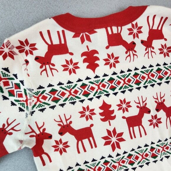 Hanna‎ Andersson Dear Deer Reindeer Organic Pajama Top Unisex 150 (U.S. 12) NEW - Picture 10 of 11